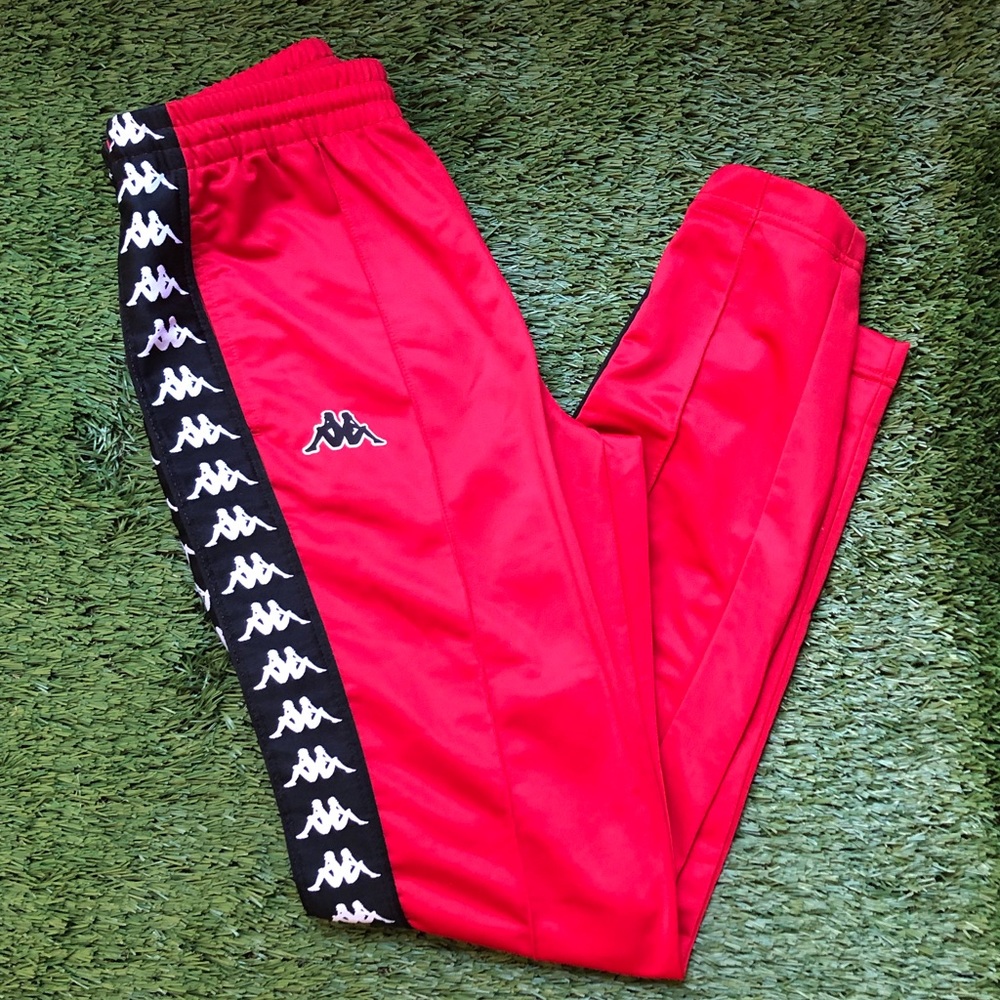 Kappa track pants red